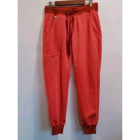 Lot of 4 Figs Zamora Jogger Scrub Pants XS Petite XS/P red coral blue teal - Picture 5 of 16